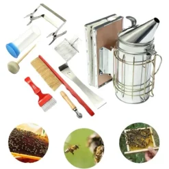 Discount Bikupa Rökare Kit, Rostfria Stålverktyg, Mångsidiga Biodlingsaccessoarer,Silver Trädgårdsverktyg