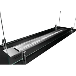 Bio-eldstad - Stål - Glas 65 cm - Svart - Bioetanol Vedeldade Kaminer