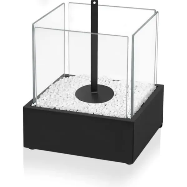 Bioetanol öppen spis Portabelt bord och varm öppen spis, bordseld, för inomhus och utomhus, 24,5cm * 20,5cm * 28,7cm