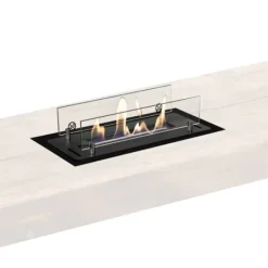 Discount Bioetanolbrännare S med inbyggd profil - Svart - säker och enkel installation - 2 KW värme Öppna Spisar