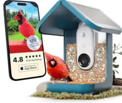 Outlet Birdbuddy Smart Bird Feeder 2.0 Blå med solpanel För Fåglar & Småvilt