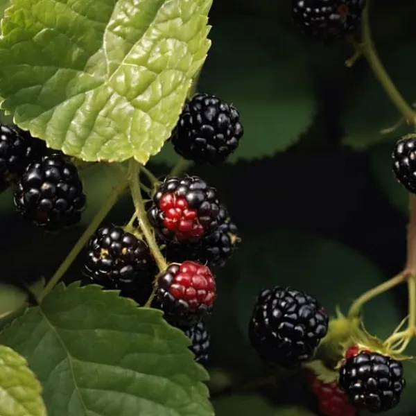 New Björnbärsväxt - Set om 2 - Rubus fruticosus 'Thornfree' - Höjd 50-60cm - ⌀15cm Buskar