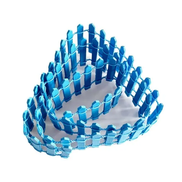 Blå staket 5cm/90 cm Trädgårdsprydnader