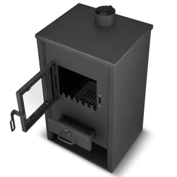 Viking Choice BLIST B2E Högeffektiv vedspis med vattenmantel, 15 kW, för centralvärmesystem