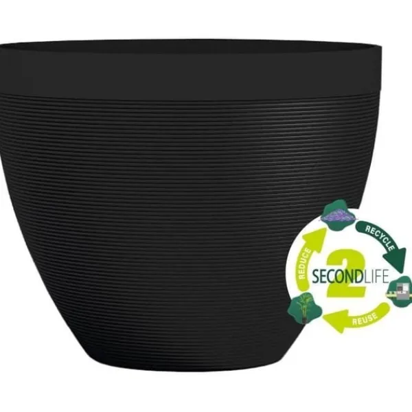 New Blomkruka - GARDEN ID - Green Care Impact Svart-Ant - 30 x 26 cm - 10 års garanti - 100% återvunnen - UV-/frostbeständig Krukor & Växtbehållare