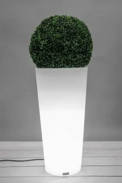 Viking Choice Blomkruka med LED-belysning 80 cm hög – vit