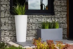 Viking Choice Blomkruka med LED-belysning 80 cm hög – vit