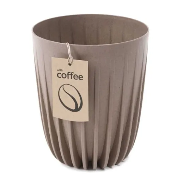 Blomkruka Stripped ECO kaffe latte 19xh23 Krukor & Växtbehållare