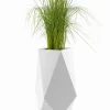 Outlet Blomkruka VOLCANO - 42x30x80cm - plast - vit Krukor & Växtbehållare