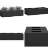 Blomlåda för kontor antracit 90x40x23 cm stål - Blomlåda - Blomlådor - Home & Living Krukor & Växtbehållare