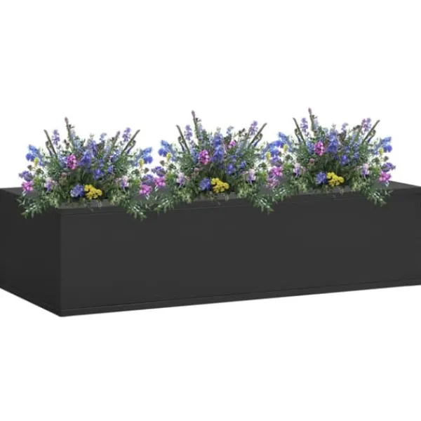 Blomlåda för kontor antracit 90x40x23 cm stål - Blomlåda - Blomlådor - Home & Living Krukor & Växtbehållare