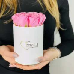 Outlet Blomlåda Inspiruj - Rosa låda med tvålrosor - nr 17 Mix fuchsia grön gul Blommor