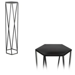 Blomstativ för växter svart 100 cm Växtställ
