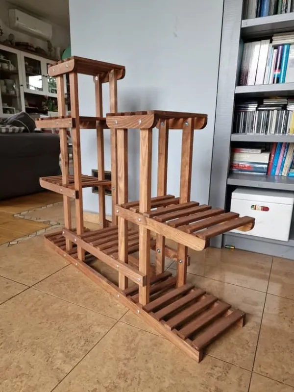 Online Blomsterlåda i trä för hemmet RKB /95x116x25/ Brun Växtställ