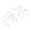 Clearance Blomsterställ - Växtställ 2-pack - Metall - För Inne/Ute - Balkong, Trädgård, Vardagsrum - Vit Växtställ