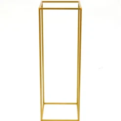 Blomsterställ för bröllop 2-pack - Rektangulär ställning - 80 cm & 100 cm - Metall - Fristående - Modern design - Guld