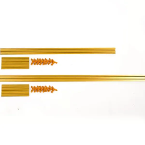 Blomsterställ för bröllop 2-pack - Rektangulär ställning - 80 cm & 100 cm - Metall - Fristående - Modern design - Guld