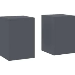 Clearance Blomsterställ i stål för utomhusbruk – 2 st | Färg: Antracit | Storlek: 24x24x35 cm Växtställ