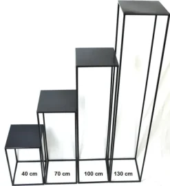 Outlet Blomsterställ LOFT MET 363 – 70 cm vit metall Krukor & Växtbehållare