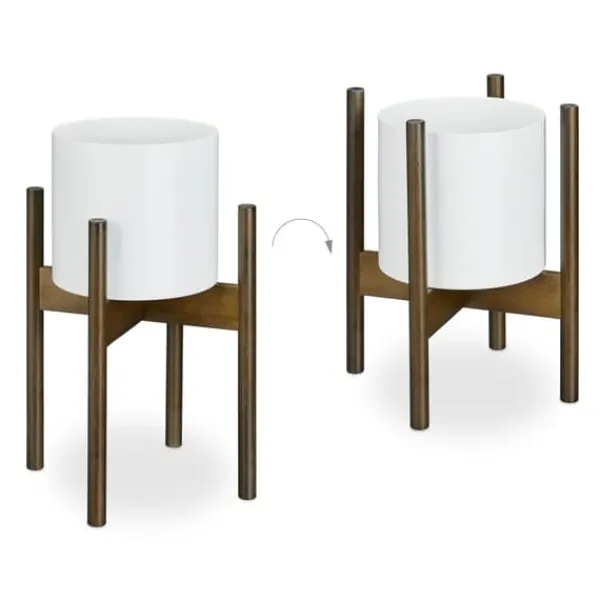 Clearance Blomsterställ set, 33x25x25 cm, 38x30x30 cm, 40x34x34 cm, Brun Växtställ