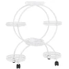 Best Blomsterställning, Rullande design, Rymmer 6 krukor,VIT Växtställ
