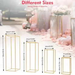 Discount Blomsterställ/Växtställ - Bord/fristående displayställ - 4-pack - 10 kg per ställ - Stål & plast - DIY placering för bröllop/dekor Trädgårdsprydnader