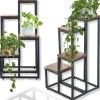 Online Blomställning, hylla för blommor, växter, krukor, fristående, 4 hyllor, loft Växtställ