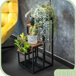 Online Blomställning, hylla för blommor, växter, krukor, fristående, 4 hyllor, loft Växtställ