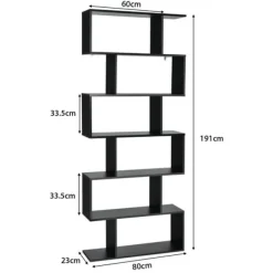 Online Bokhylla, 80x23x191 cm - Material: ingenjörsträ Beredskapsplaner