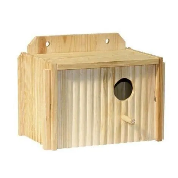 Bolåda för parakiter - KERBL - 21x13x13 cm - med integrerat bo och abborre
