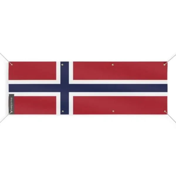 Bouvet Island Flag Banner 8 öljetter 190x570 cm