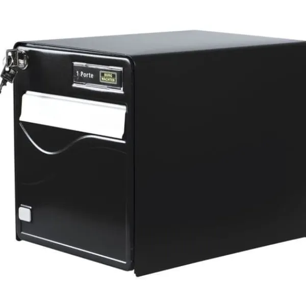 Box Burg Wachter Baltic 1 Door - Galvanized Steel - Side Opening - Black - Made in France