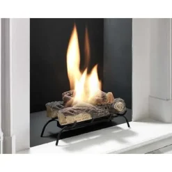 Hot Bracière - BRAZIER - med stenull och keramiskt trä - 2 stålbrännare - 40*30*23 cm Öppna Spisar
