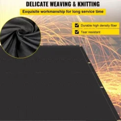 Online Brandfilt, 2-pack 2,4x3 m svart, glasfiber flamskyddad Brandfilt