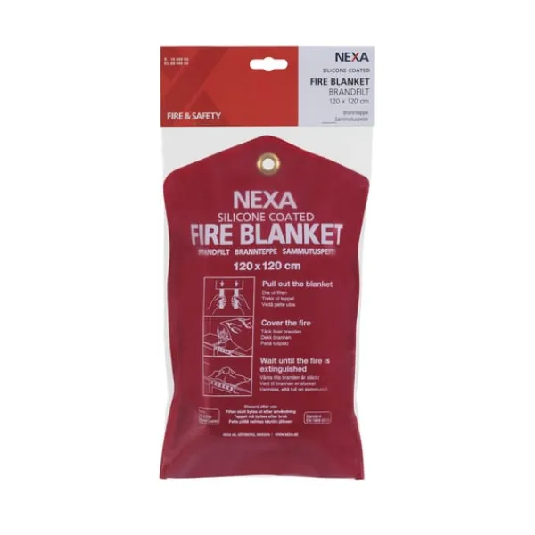 Brandfilt silikon 120x120 cm