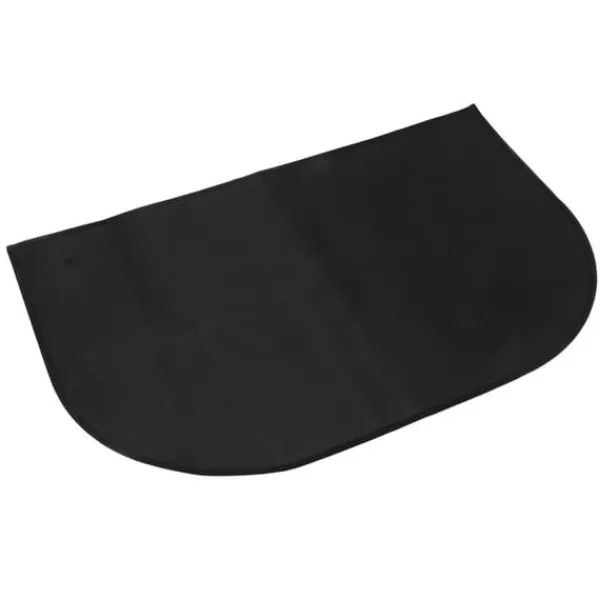 Brandsäker halvrund glasfibermatta - Dubbellager - Halksäker - Golvskydd - 19,7" x 39,4"