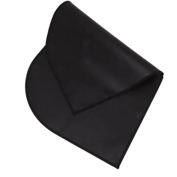Brandsäker halvrund glasfibermatta - Dubbellager - Halksäker - Golvskydd - 19,7" x 39,4"