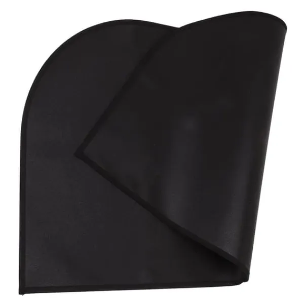 Brandsäker halvrund glasfibermatta - Dubbellager - Halksäker - Golvskydd - 19,7" x 39,4"