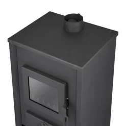 Online Braskamin med vattenmantel - 15 kW - antracit Vedeldade Kaminer