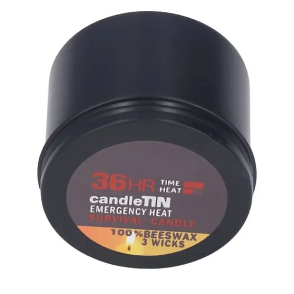 Bärbart 3-Wick Survival Candle: 36 timmars brinntid, naturlig söt arom, perfekt för nödsituationer hemma och utomhus Beredskapsplaner