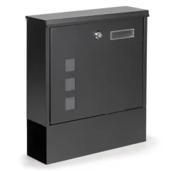 New Brevlåda - med tidningsrulle - 30x10x33,5 cm - antracit Postlådor & Brevlådor