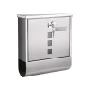 Clearance Brevlåda i silverfärgat rostfritt stål, 30,5 x 9,5 x 33,3 cm Postlådor & Brevlådor