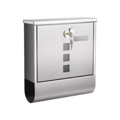 Clearance Brevlåda i silverfärgat rostfritt stål, 30,5 x 9,5 x 33,3 cm Postlådor & Brevlådor