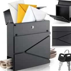 Discount Brevlåda 37x37x10,5 cm antracit HM-862 Postlådor & Brevlådor