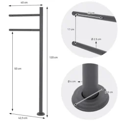 Clearance Brevlåda 37x36,5x11 cm antracit/svart marmorlook stål ML design Postlådor & Brevlådor
