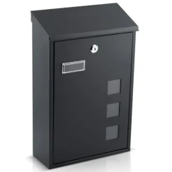 Brevlåda 39x25,5x12 cm svart HM-864 Postlådor & Brevlådor
