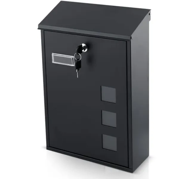 Brevlåda 39x25,5x12 cm svart HM-864 Postlådor & Brevlådor