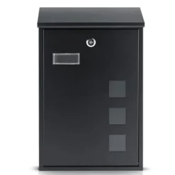 Hot Brevlåda 39x25,5x12 cm svart HM-864 Postlådor & Brevlådor