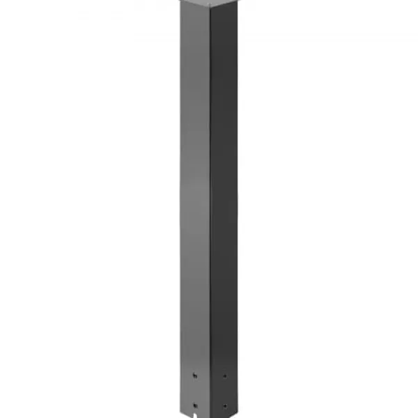 Brevlådestolpe, 109,5 cm hög, 12,5x12,5 cm bas, svart, stål