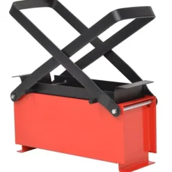 vidaXL Brikettpress i stål för papper 34x14x14 cm svart och röd